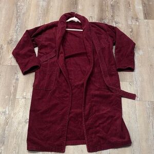 Vintage Victoria secret burgundy 100% cotton bathrobe